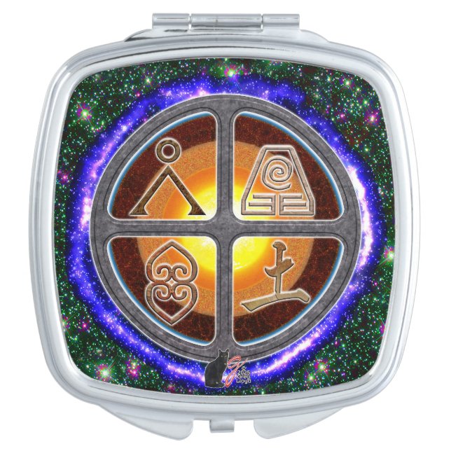 Earth Signs Compact Mirror (Front)