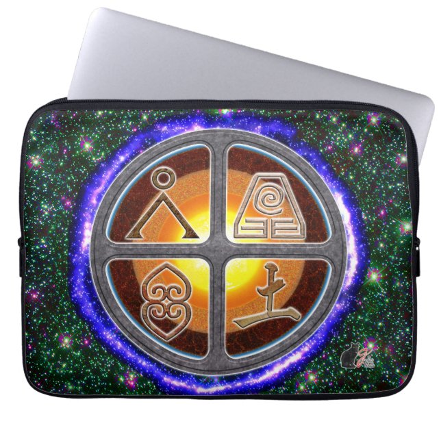 Earth Signs Laptop Sleeve (Front)