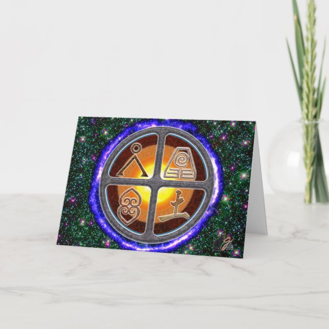 Earth Signs Letterpress Thank You Card (Front)