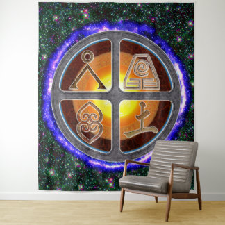Earth Signs Vertical Tapestry