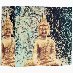 Earth Sitting Buddha Elegant Zen Enlightenment 3 Ring Binder