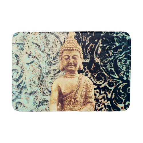 Earth Sitting Buddha Elegant Zen Enlightenment Bath Mat