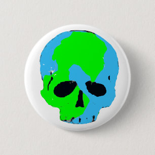 Earth Skull Button