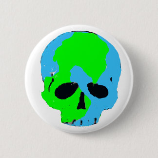 Earth Skull Button