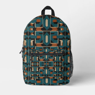 Earth & Sky Grid Printed Backpack