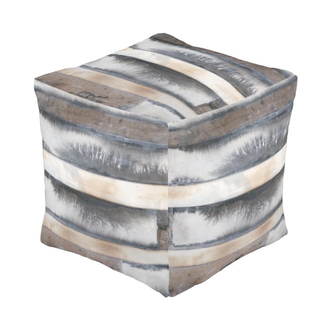 Earth & Smoke I Pouf (Angled Front)
