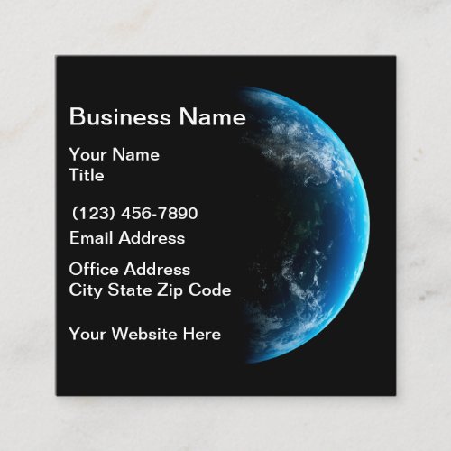 Earth Space Global Business Cards