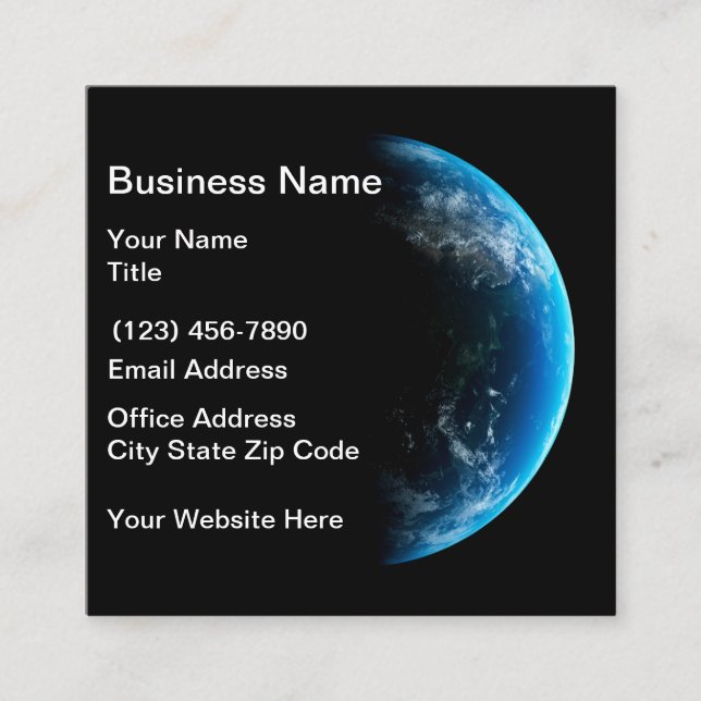 Earth Space Global Business Cards (Front)