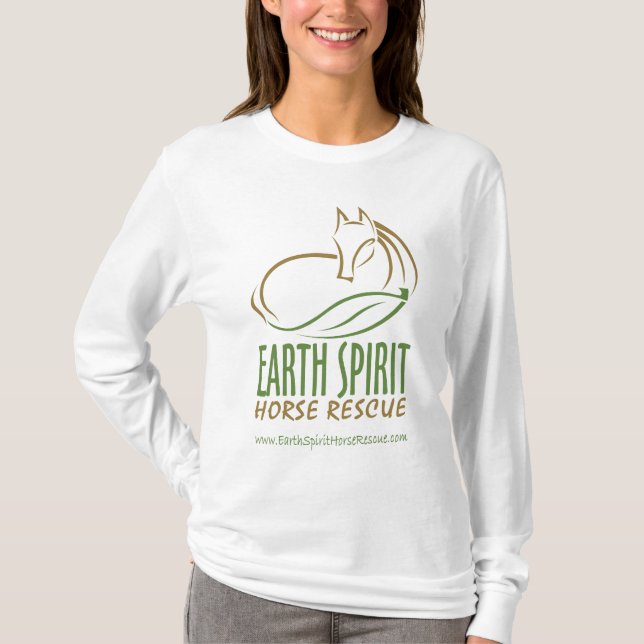 Earth Spirit Horse Rescue Inc. Hoodie (Ladies) T-Shirt (Front)
