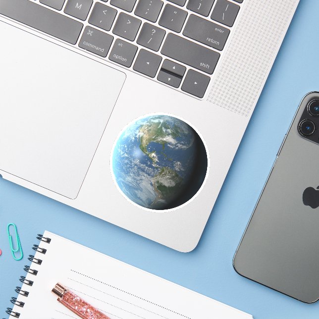 Earth Sticker (Laptop w/ iPhone)