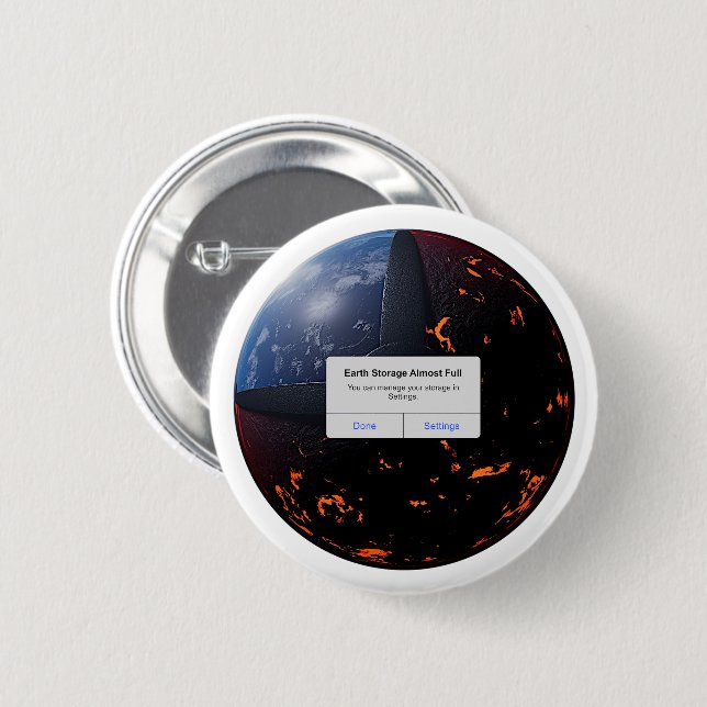 Earth Storage Almost Full Button (Front & Back)