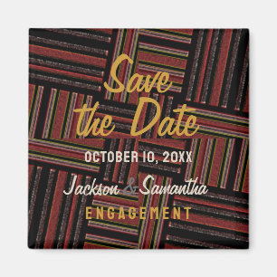 Earth Stripes Save the Date Magnet