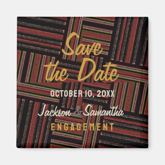 Earth Stripes Save the Date Magnet