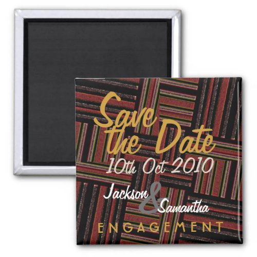 Earth Stripes Save the Date Magnet