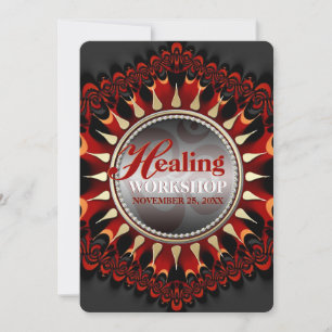 Earth Sun  New Age Healing Workshop Invitations