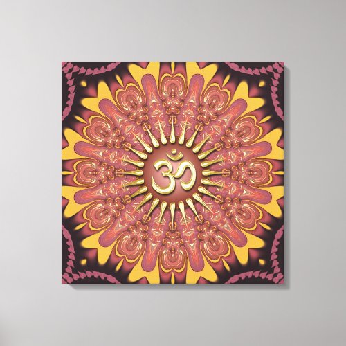 Earth Sunshine Aum New Age Wrapped Canvas