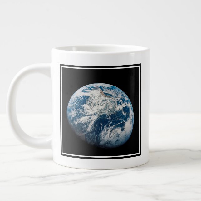 Earth Taken From The Aollo 8 Spacecraft. Giant Coffee Mug (Left)