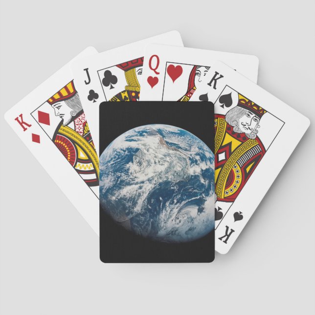Earth Taken From The Aollo 8 Spacecraft. Poker Cards (Back)