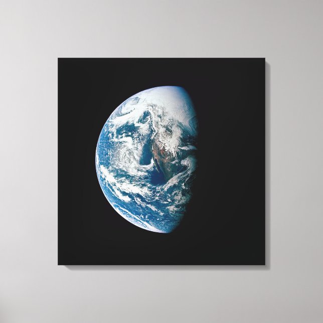 Earth Taken From The Apollo 13 Spacecraft. Canvas Print (Front)