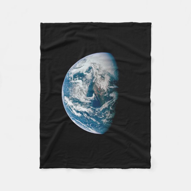 Earth Taken From The Apollo 13 Spacecraft. Fleece Blanket (Front)