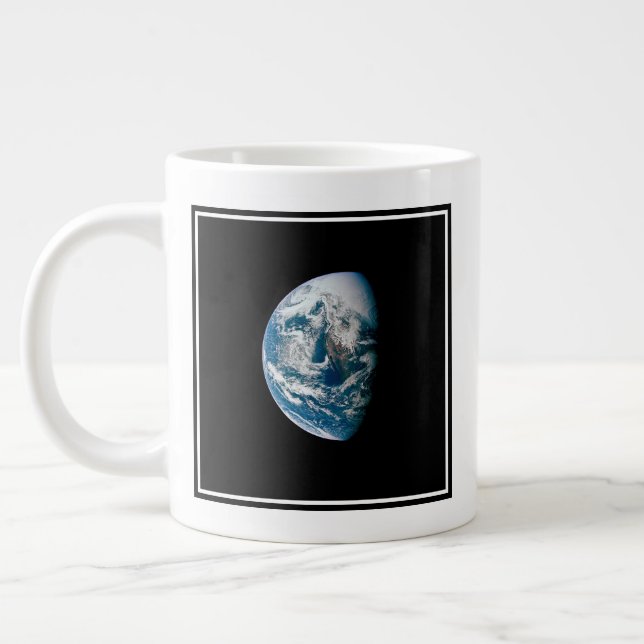 Earth Taken From The Apollo 13 Spacecraft. Giant Coffee Mug (Left)
