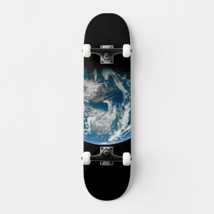 Earth Taken From The Apollo 13 Spacecraft. Skateboard