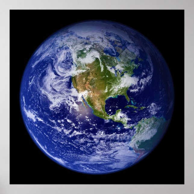 Earth The Beautiful Blue Marble Poster (Front)