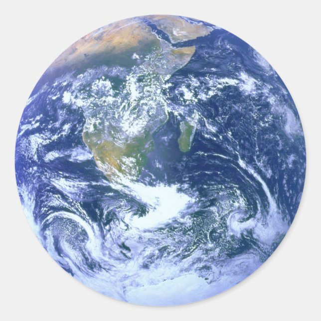 Earth - The Blue Marble Classic Round Sticker (Front)