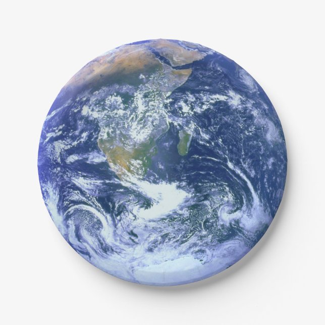 Earth: The Blue Marble Paper Plates (Front)