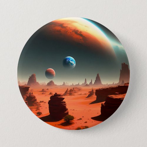 Earth This Is Mars Calling Button Badge