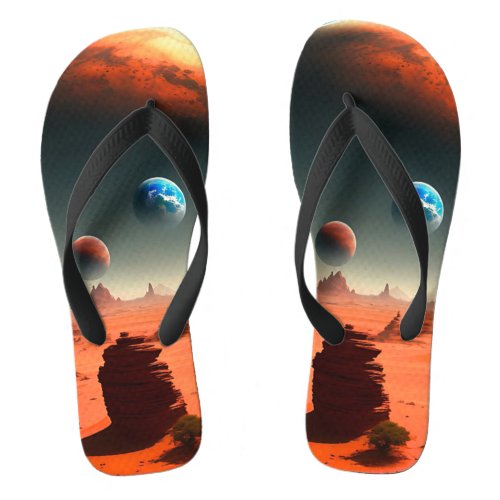 Earth This Is Mars Calling Flip Flops