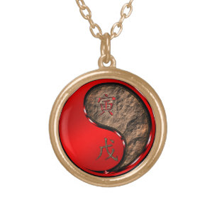 Earth Tiger Gold Plated Necklace