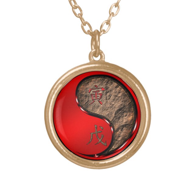 Earth Tiger Gold Plated Necklace (Front)