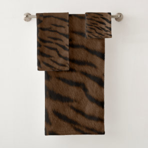 Earth Tiger Skin Print Bath Towel Set