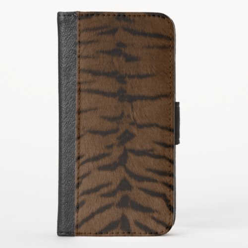 Earth Tiger Skin Print iPhone XS Wallet Case