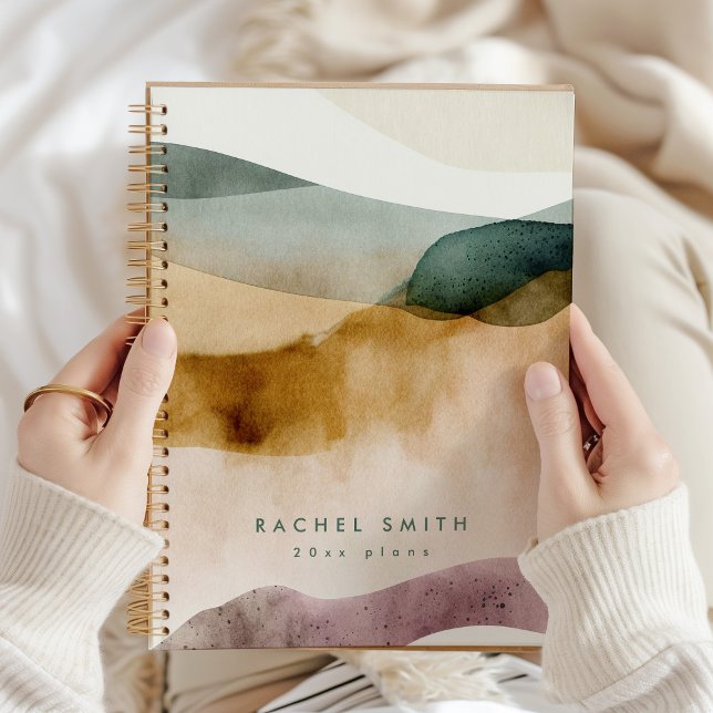 Earth Tone Abstract Beige Aesthetic Personalized  Planner (Creator Uploaded)