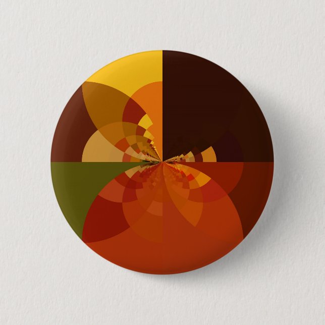 Earth Tone Abstract Color Art Print Design Button (Front)