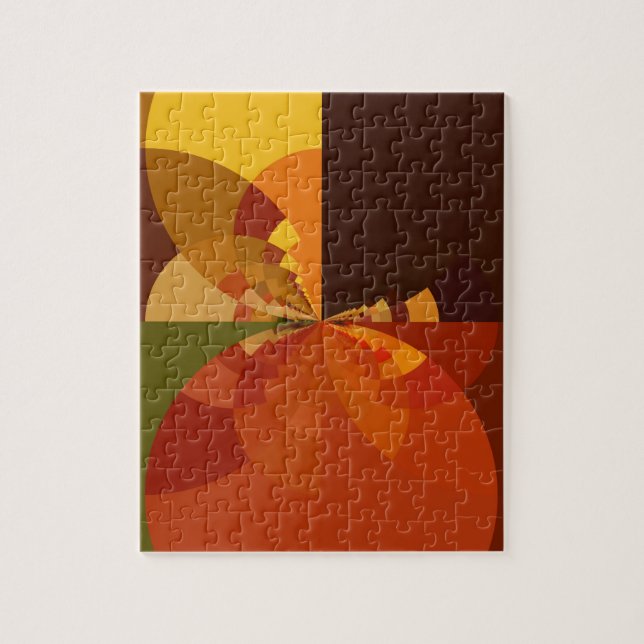 Earth Tone Abstract Color Art Print Design Jigsaw Puzzle (Vertical)