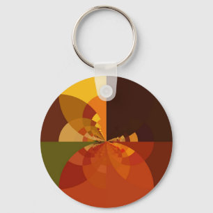Earth Tone Abstract Color Art Print Design Keychain