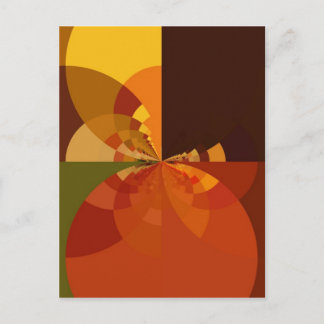 Earth Tone Abstract Color Art Print Design Postcard