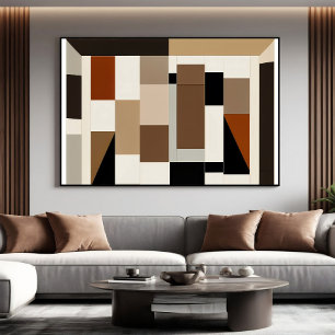 Earth Tone Art Mid-Century Modern Poster