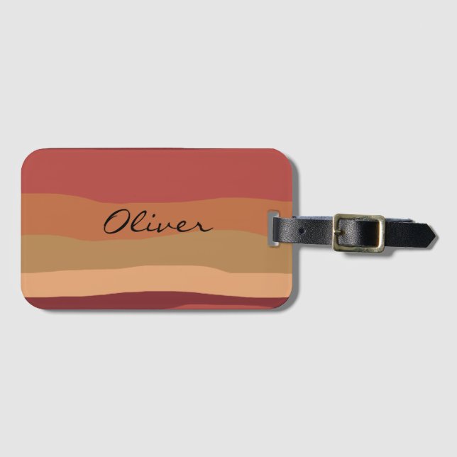 Earth Tone Desert Luggage Tag (Front Horizontal)