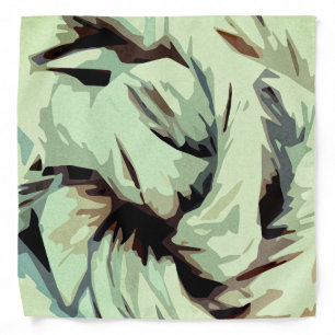 Earth Tone Earthy Abstract Art Bandana