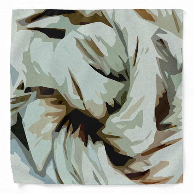 Earth Tone Earthy Abstract Art Bandana (Front)