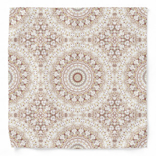 Earth Tone Geometric Mandala Pattern Bandana