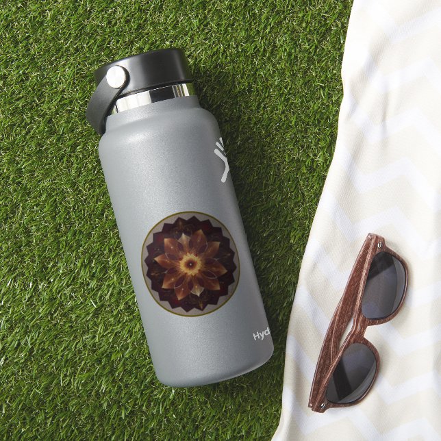 Earth Tone Geometrical Flower Sticker (HydroFlask Insitu)