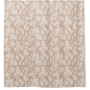 Earth Tone Magnolia sand beige mono Shower Curtain