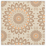 Earth Tone Mandala Pattern with Brown and Orange  Fabric