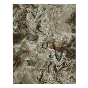 Earth tone marble foam core board faux canvas print