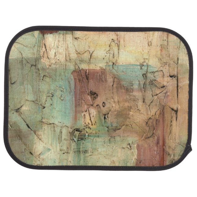 Earth Tone Painting with Cracked Surface Car Floor Mat (Rear)
